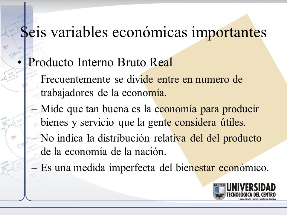 Seis variables económicas importantes