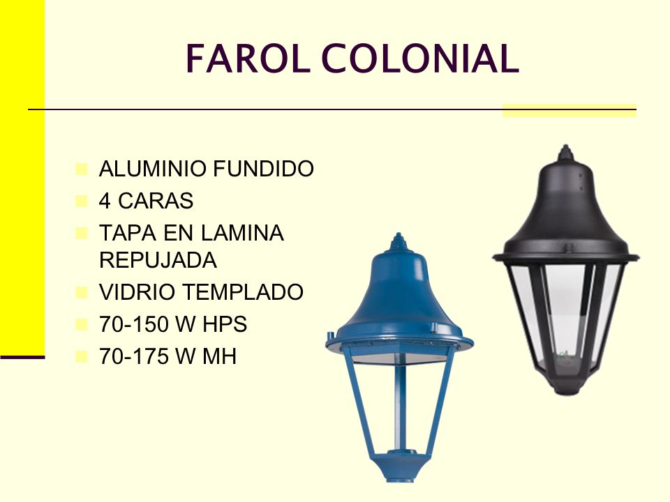 FAROL COLONIAL ALUMINIO FUNDIDO 4 CARAS TAPA EN LAMINA REPUJADA