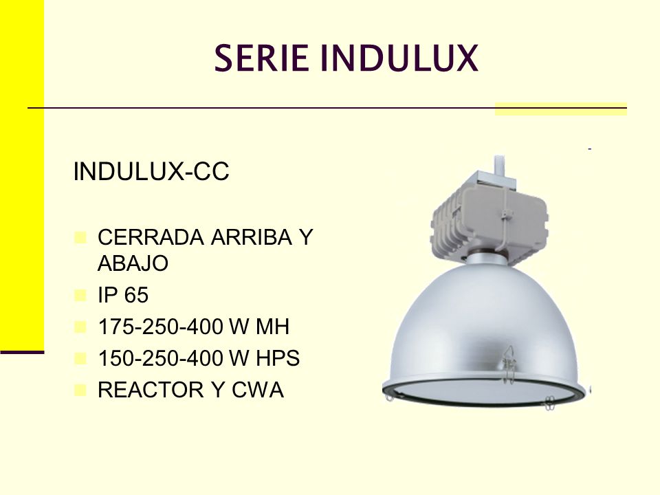SERIE INDULUX INDULUX-CC CERRADA ARRIBA Y ABAJO IP W MH