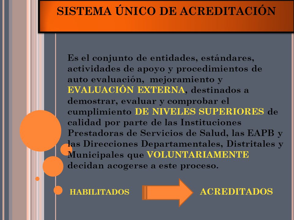 SISTEMA ÚNICO DE ACREDITACIÓN