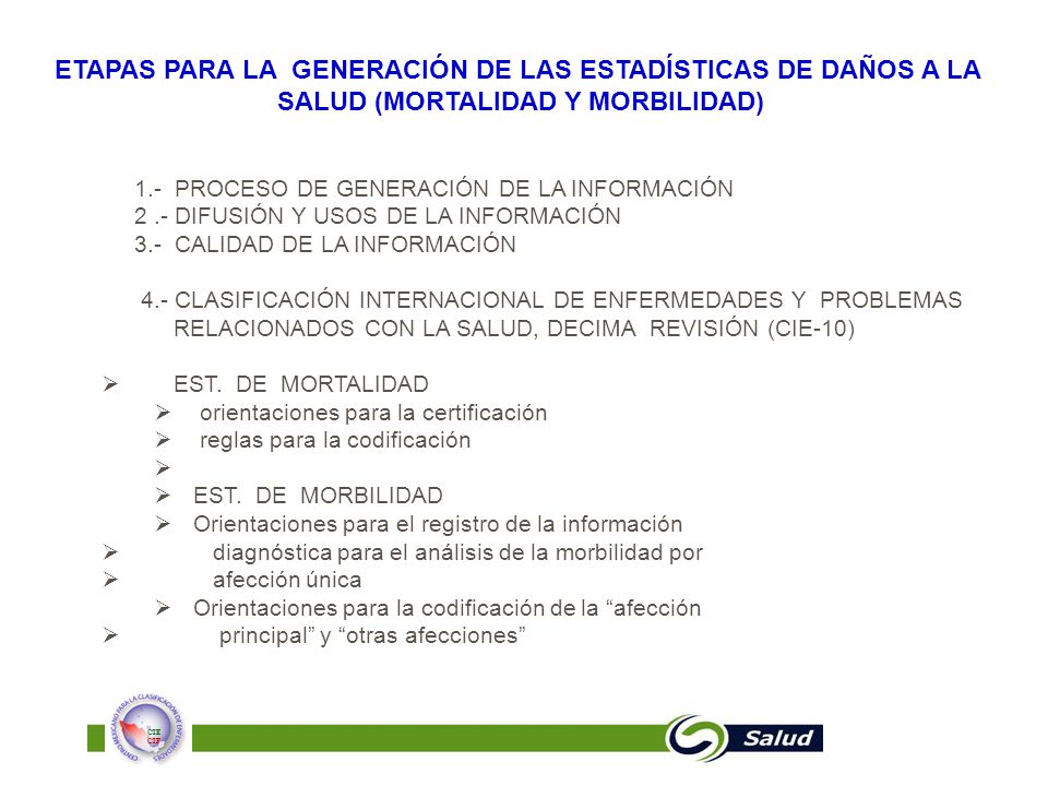 ETAPAS PARA LA GENERACIÓN DE LAS ESTADÍSTICAS DE DAÑOS A LA