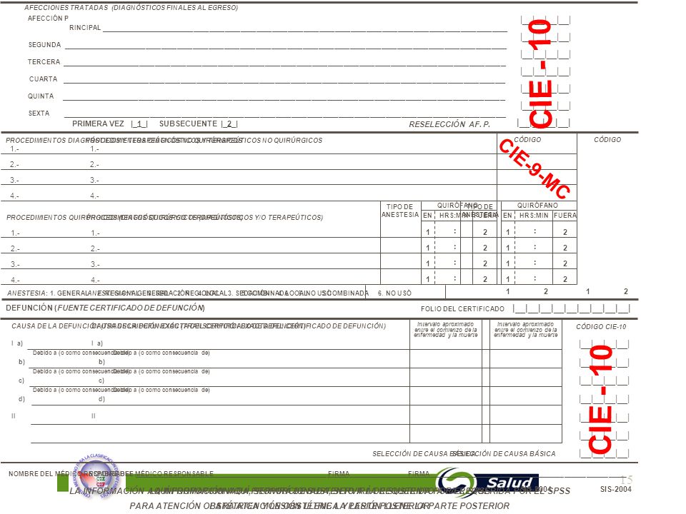 CIE - 10 CIE - 10 CIE-9-MC |__|__|__|__| |__|__|__|__|