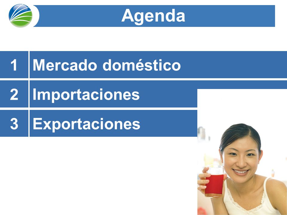 Agenda 1 Mercado doméstico 2 Importaciones 3 Exportaciones