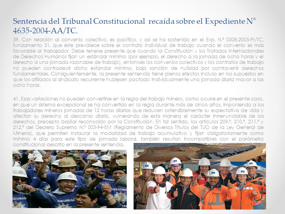 Sentencia del Tribunal Constitucional recaída sobre el Expediente N° AA/TC.