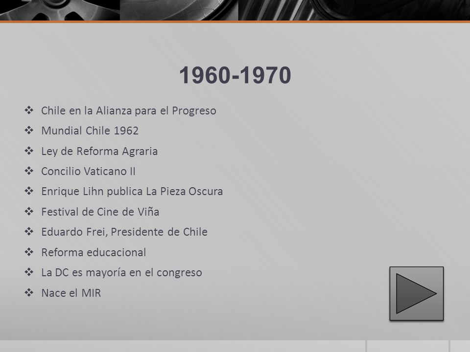 Chile en la Alianza para el Progreso Mundial Chile 1962