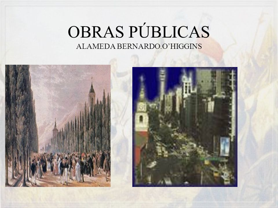 OBRAS PÚBLICAS ALAMEDA BERNARDO.O’HIGGINS