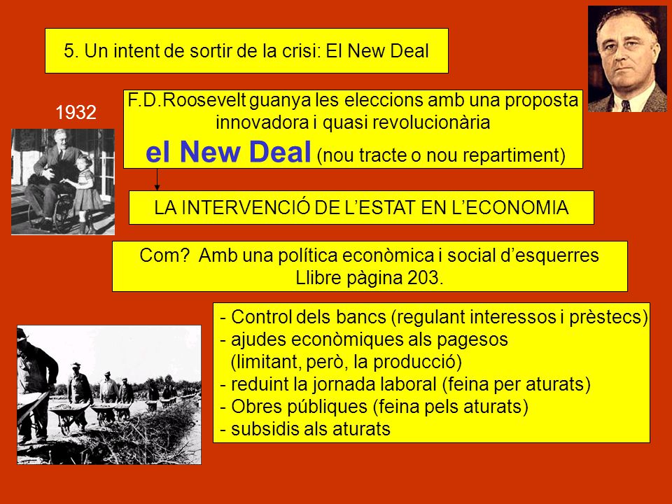 5. Un intent de sortir de la crisi: El New Deal