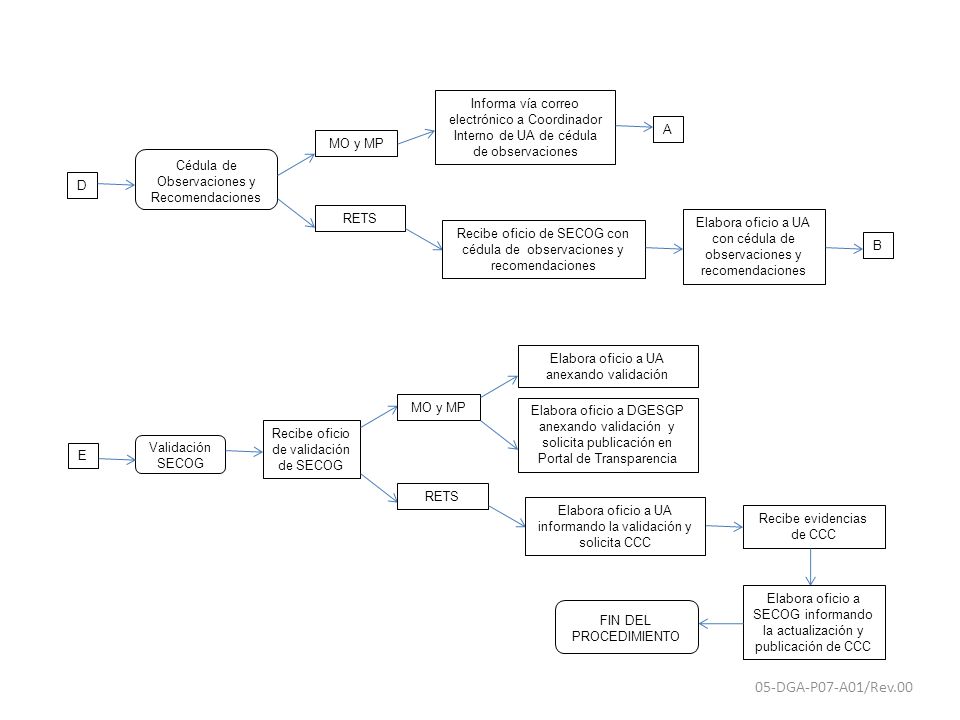 Informa vía correo electrónico a Coordinador Interno de UA de cédula de observaciones