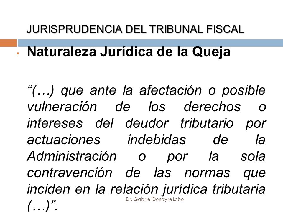 JURISPRUDENCIA DEL TRIBUNAL FISCAL