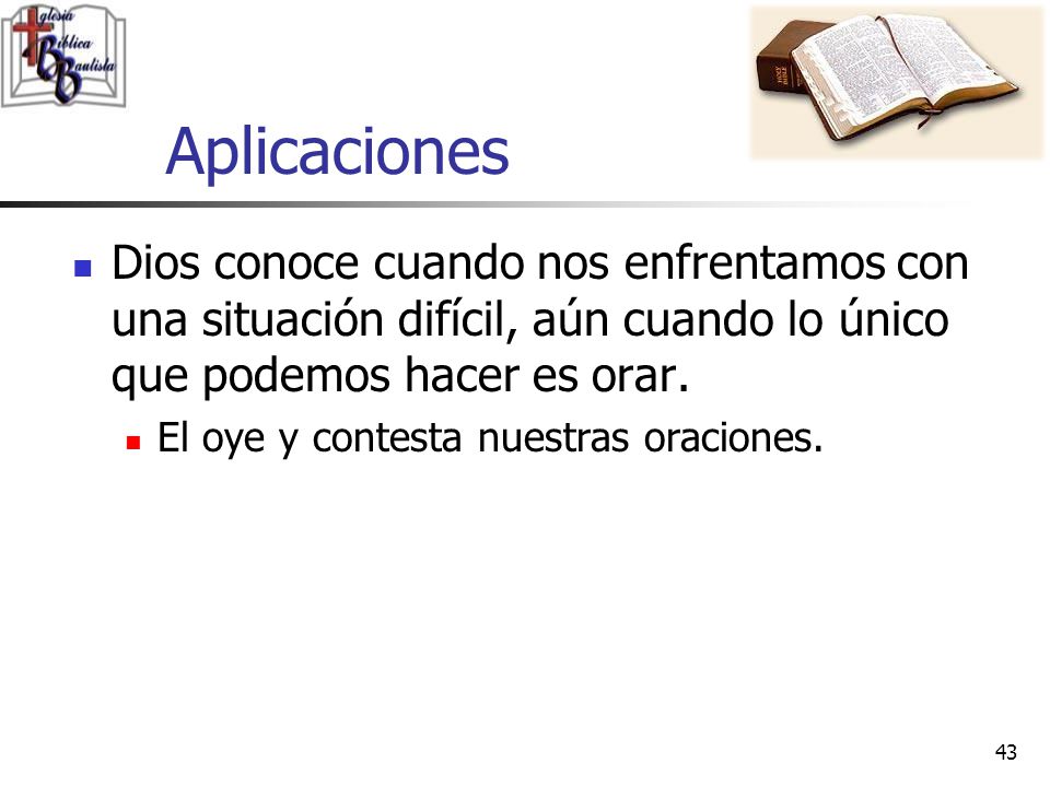 Aplicaciones Dios conoce cuando nos enfrentamos con una situación difícil, aún cuando lo único que podemos hacer es orar.