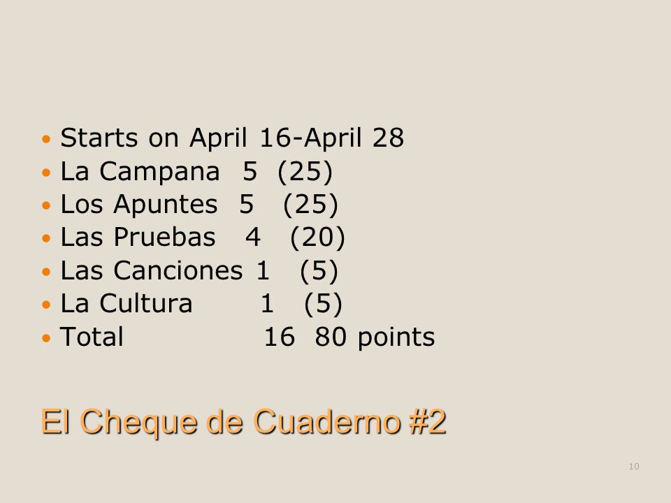 El Cheque de Cuaderno #2 Starts on April 16-April 28 La Campana 5 (25)