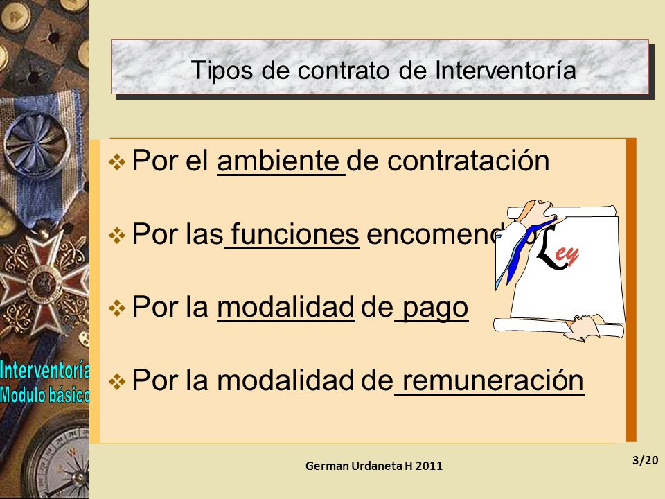 Tipos de contrato de Interventoría
