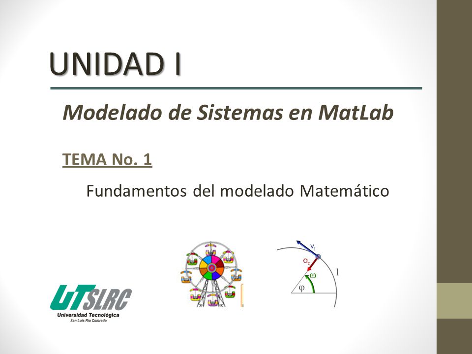 UNIDAD I Modelado de Sistemas en MatLab TEMA No. 1