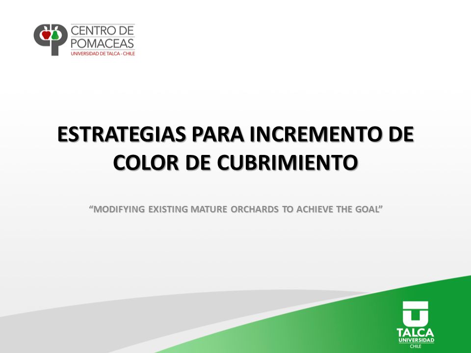 ESTRATEGIAS PARA INCREMENTO DE COLOR DE CUBRIMIENTO