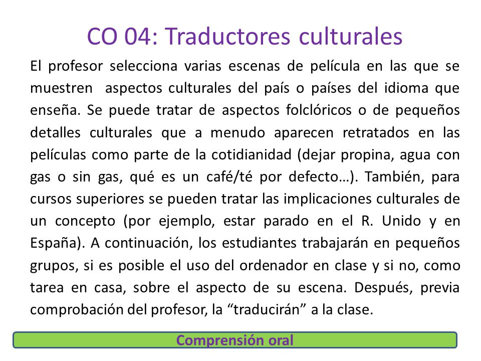 CO 04: Traductores culturales