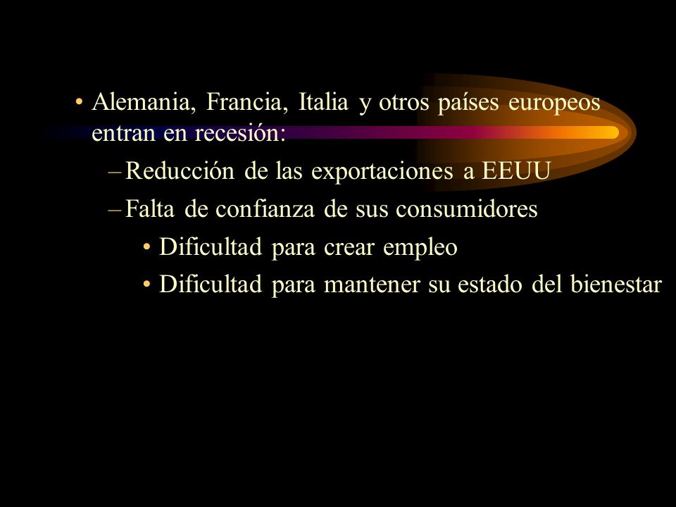 Alemania, Francia, Italia y otros países europeos entran en recesión: