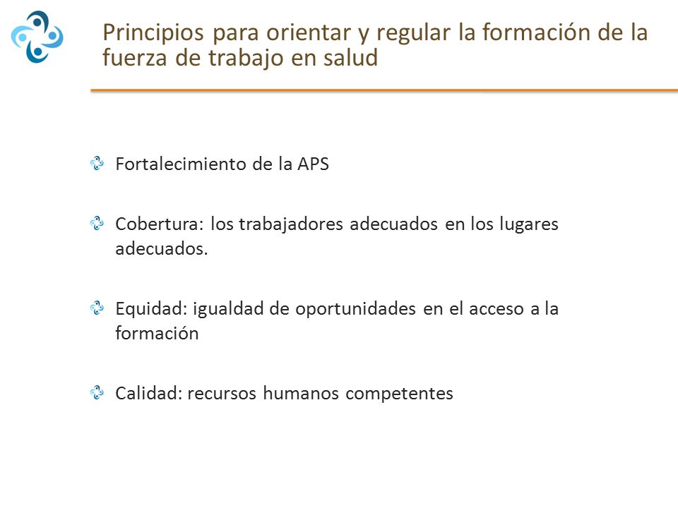 Principios para orientar y regular la formación de la fuerza de trabajo en salud