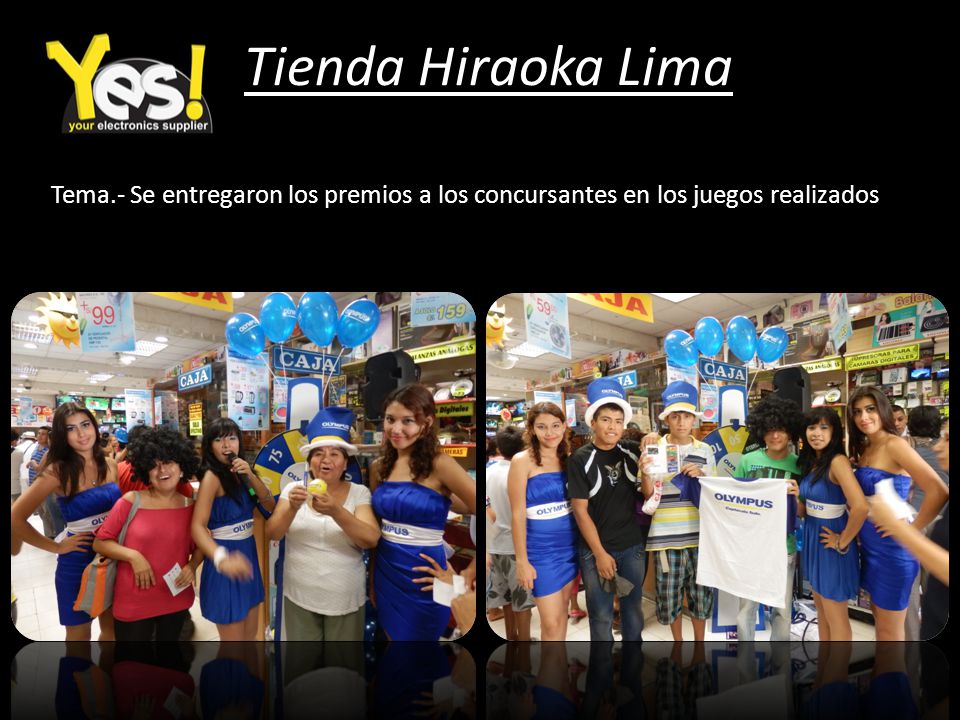 Tienda Hiraoka Lima Tema.- Se entregaron los premios a los concursantes en los juegos realizados