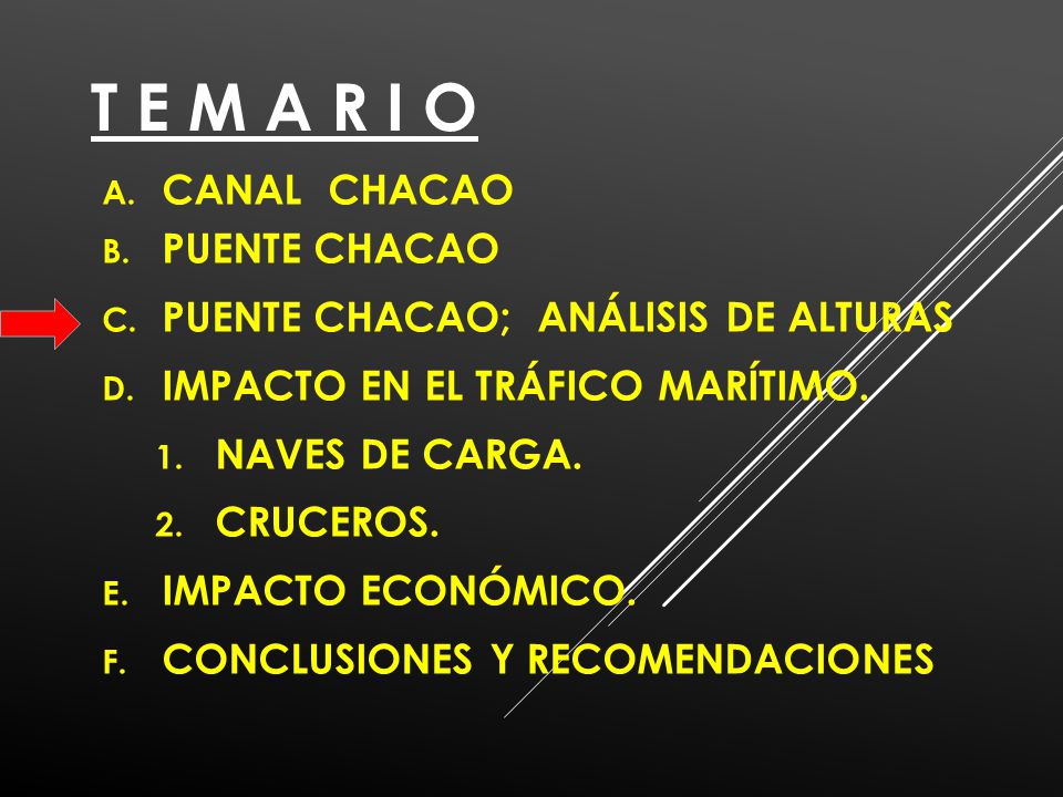 T E M A R I O CANAL CHACAO PUENTE CHACAO