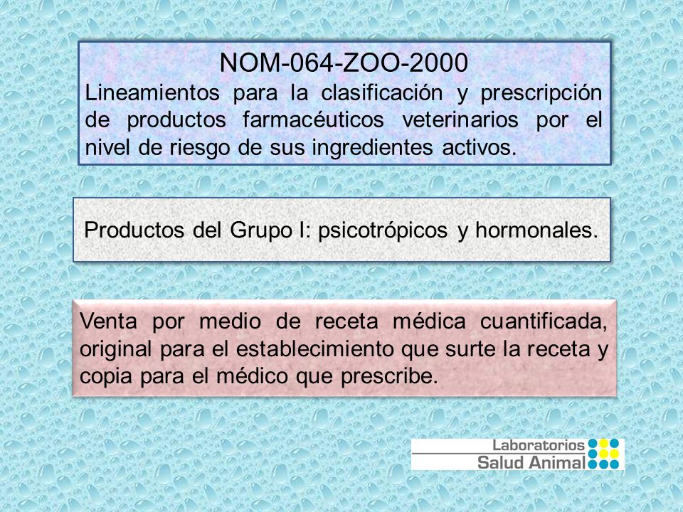 Productos del Grupo I: psicotrópicos y hormonales.