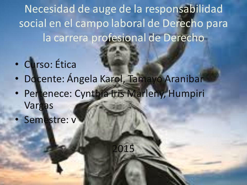 Necesidad de auge de la responsabilidad social en el campo laboral de Derecho para la carrera profesional de Derecho