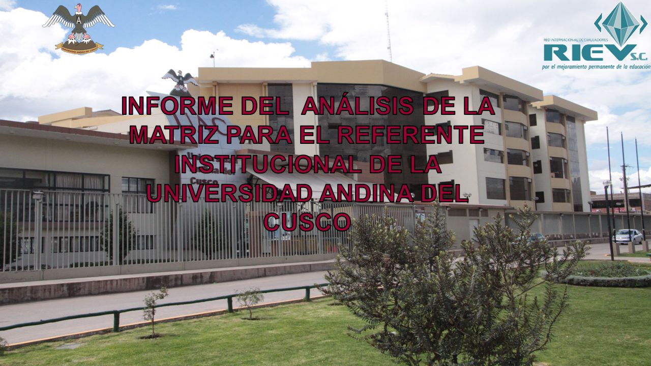INFORME DEL ANÁLISIS DE LA MATRIZ PARA EL REFERENTE INSTITUCIONAL DE LA UNIVERSIDAD ANDINA DEL CUSCO