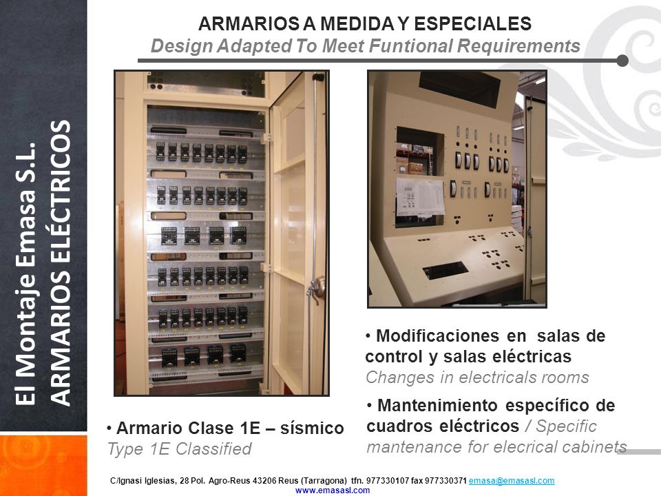 ARMARIOS ELÉCTRICOS El Montaje Emasa S.L.