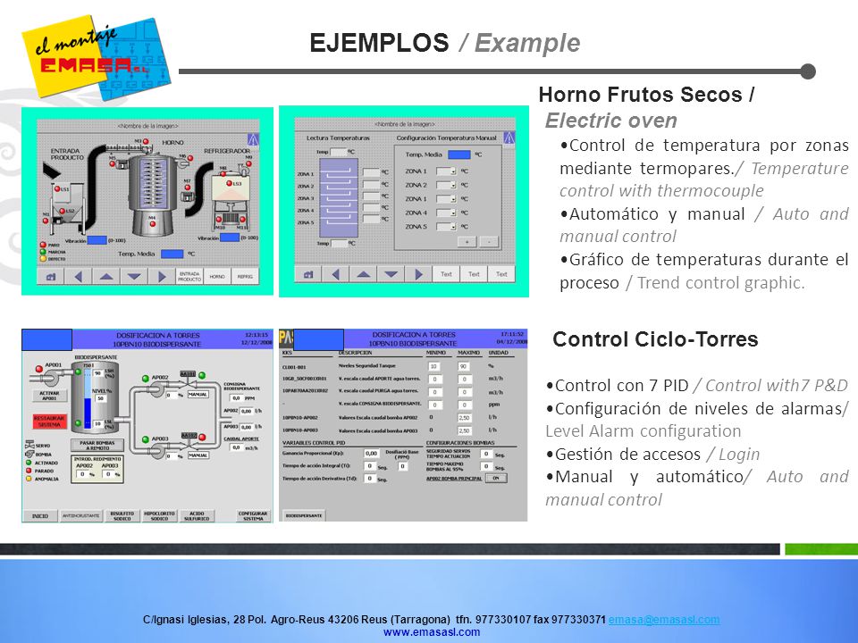 EJEMPLOS / Example Horno Frutos Secos / Electric oven