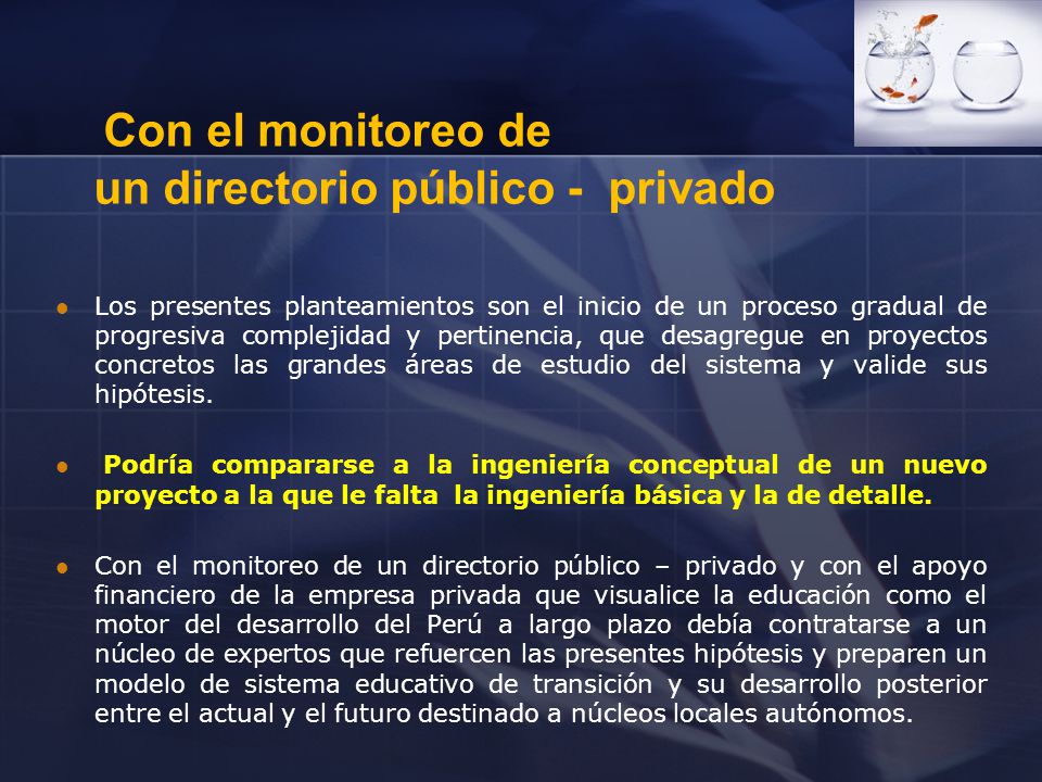 Con el monitoreo de un directorio público - privado