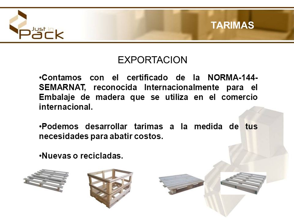 TARIMAS EXPORTACION.