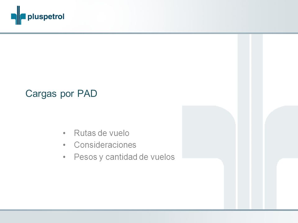 Rutas de vuelo Consideraciones Pesos y cantidad de vuelos