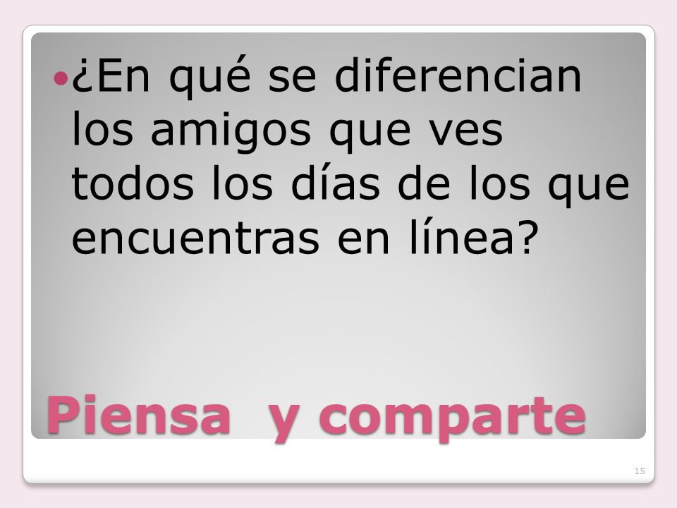 ¿En qué se diferencian los amigos que ves todos los días de los que encuentras en línea
