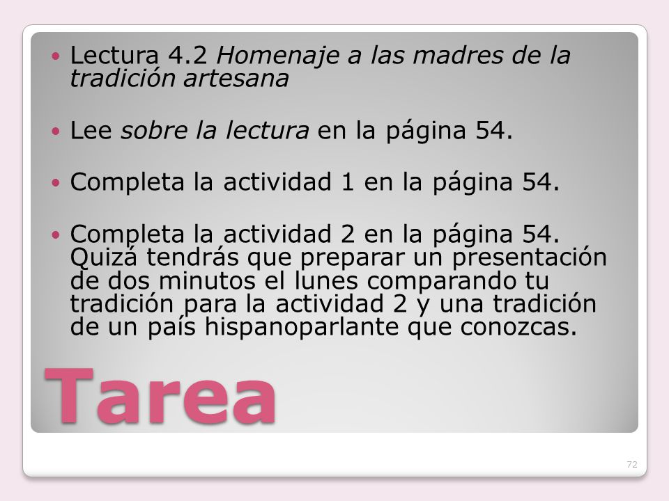 Tarea Lectura 4.2 Homenaje a las madres de la tradición artesana