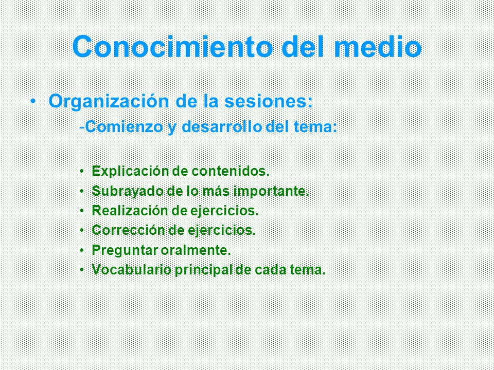 Conocimiento del medio
