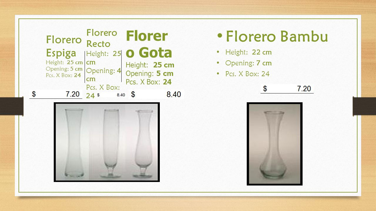 Florero Bambu Florero Gota Florero Espiga Florero Recto Height: 22 cm