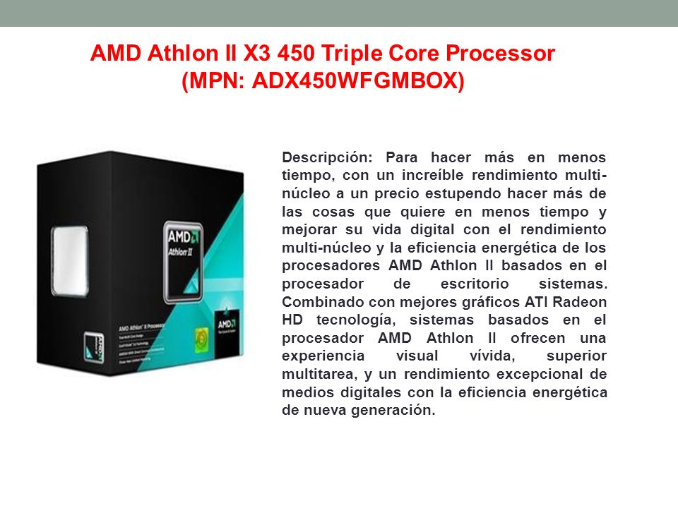 AMD Athlon II X3 450 Triple Core Processor