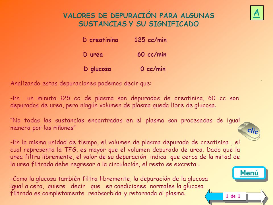 VALORES DE DEPURACIÓN PARA ALGUNAS SUSTANCIAS Y SU SIGNIFICADO