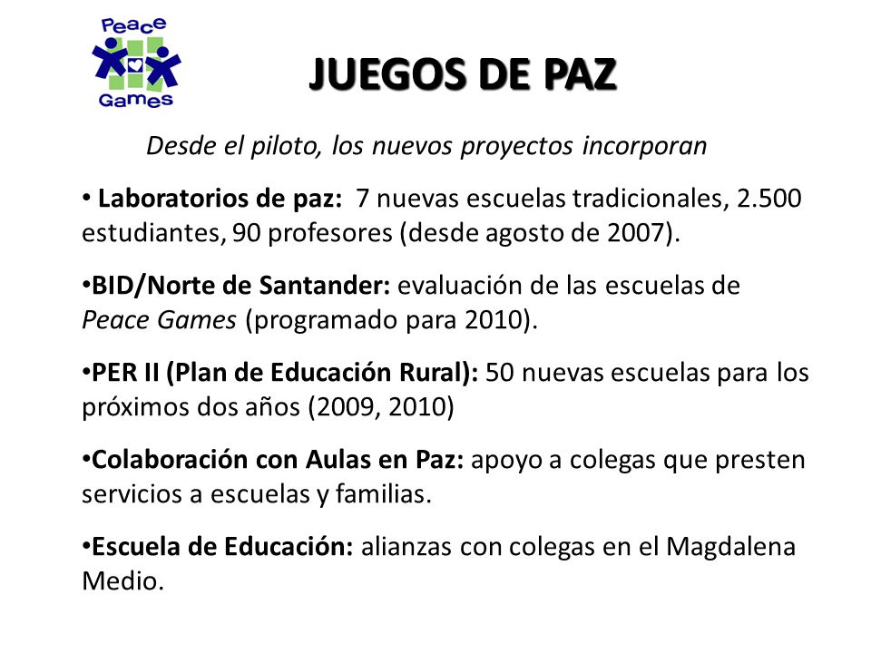 Desde el piloto, los nuevos proyectos incorporan