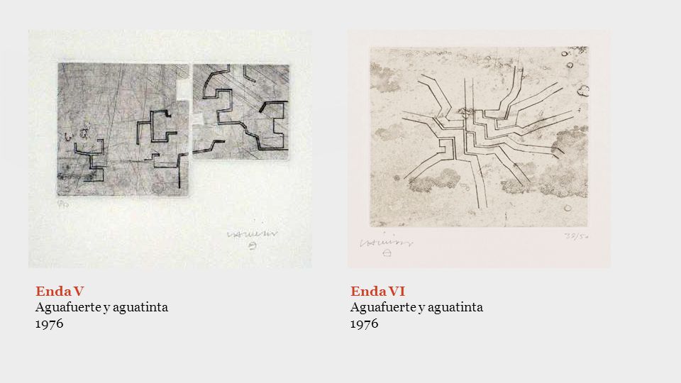 Enda V Aguafuerte y aguatinta 1976 Enda VI Aguafuerte y aguatinta 1976