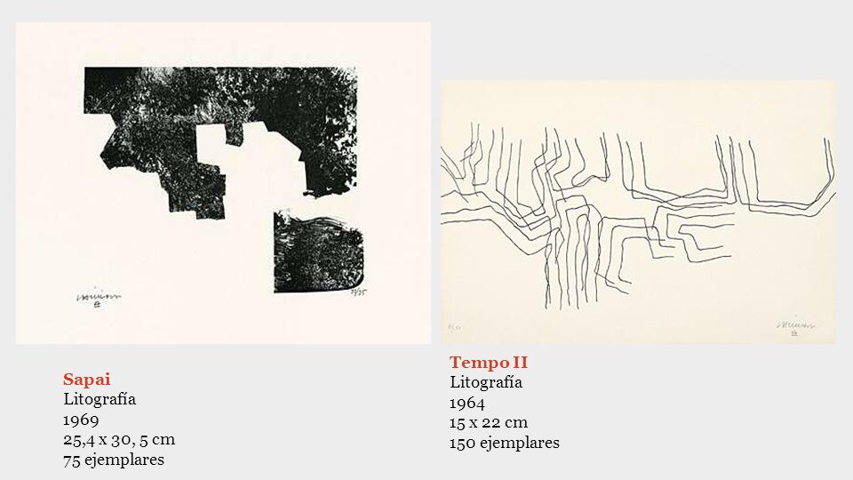 Tempo II Litografía x 22 cm. 150 ejemplares. Sapai. Litografía ,4 x 30, 5 cm.