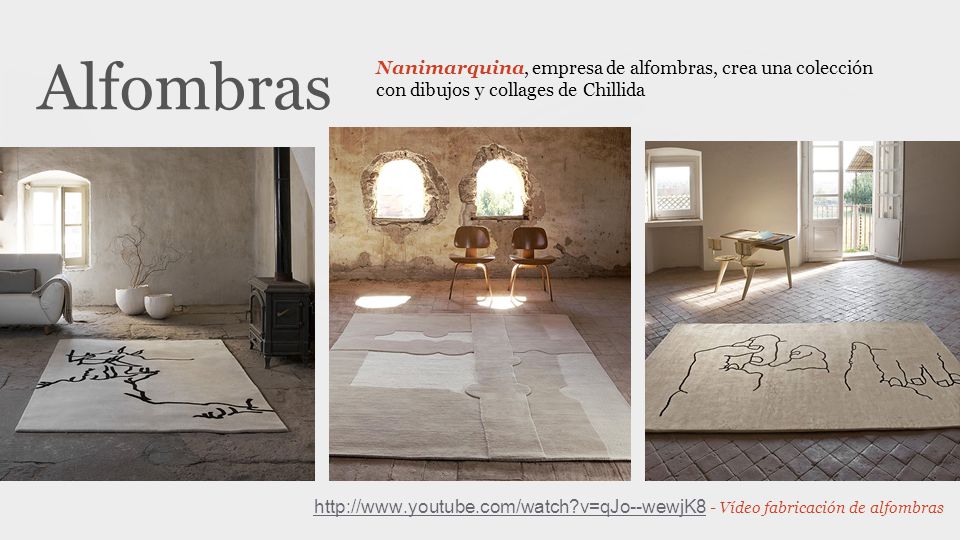 Alfombras Nanimarquina, empresa de alfombras, crea una colección con dibujos y collages de Chillida.