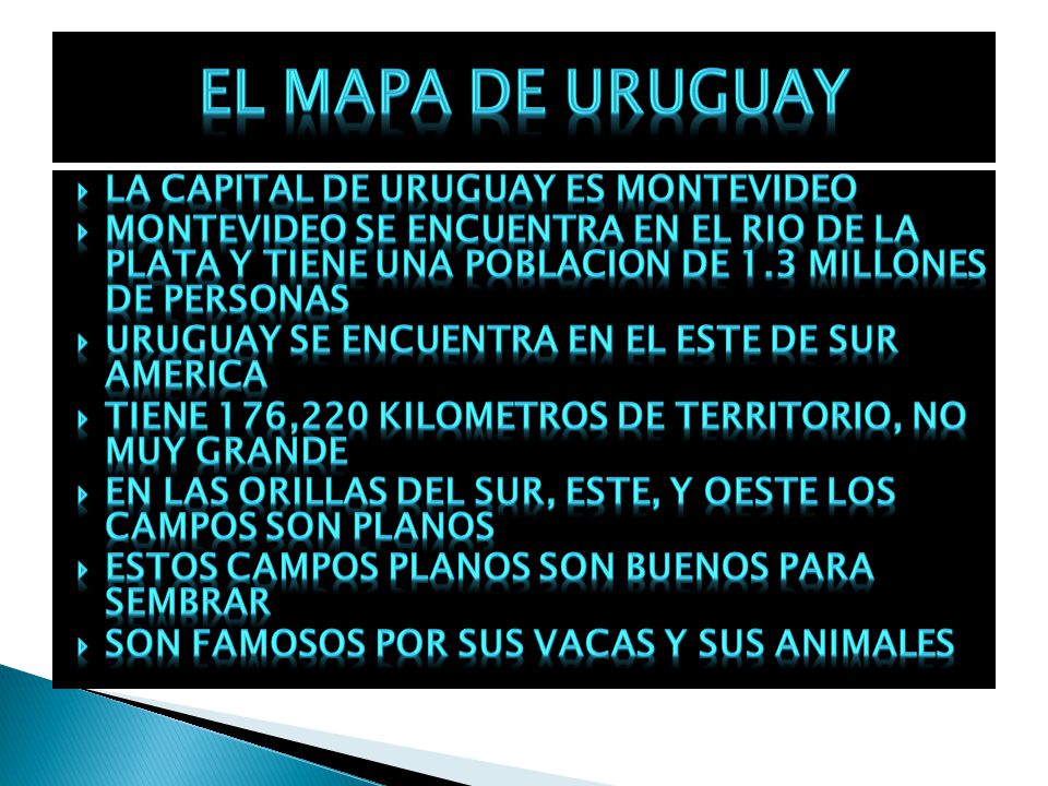 El Mapa de Uruguay La capital de Uruguay es Montevideo