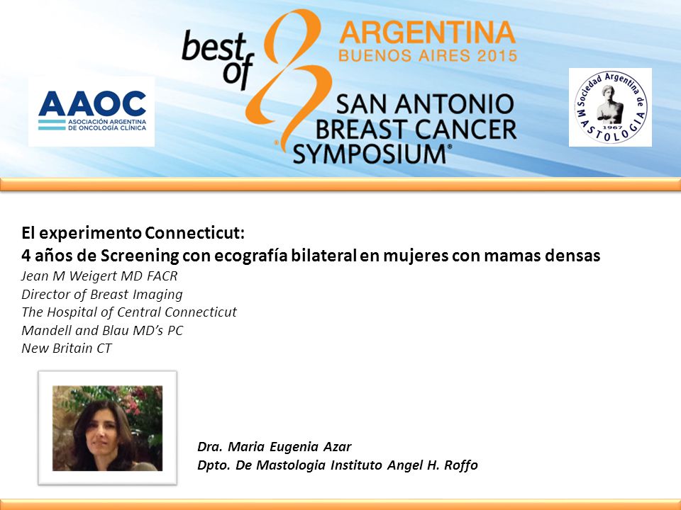 El experimento Connecticut: 4 años de Screening con ecografía bilateral en mujeres con mamas densas