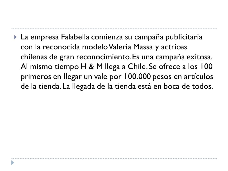 La empresa Falabella comienza su campaña publicitaria con la reconocida modelo Valeria Massa y actrices chilenas de gran reconocimiento.