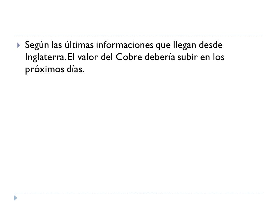 Según las últimas informaciones que llegan desde Inglaterra