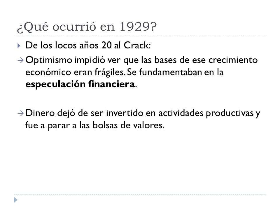 ¿Qué ocurrió en 1929 De los locos años 20 al Crack: