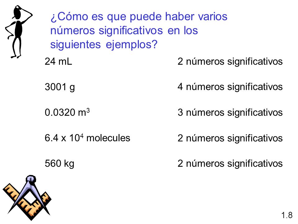 ¿Cómo es que puede haber varios números significativos en los siguientes ejemplos