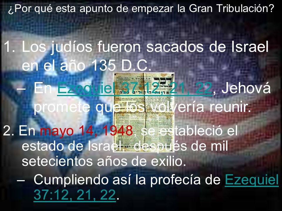 ¿Por qué esta apunto de empezar la Gran Tribulación