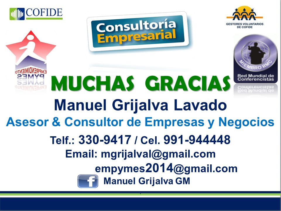 Manuel Grijalva Lavado Asesor & Consultor de Empresas y Negocios