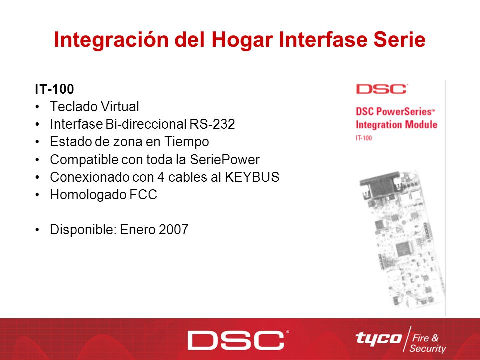 Integración del Hogar Interfase Serie